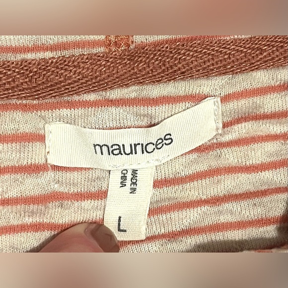 Maurices Women’s Hooded Long Sleeve Two-Tone Hoodie with Drawstring Size Large - Picture 10 of 15